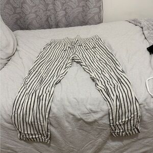 Old Navy Black and White Striped Pants
